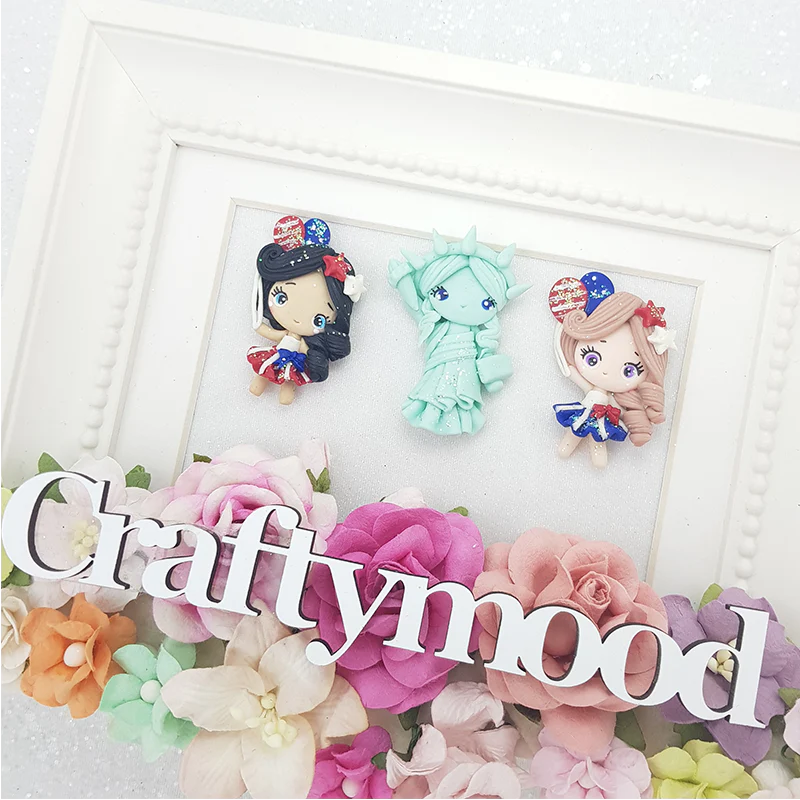 The American girls - Embellishment Clay Bow Centre - Image 2