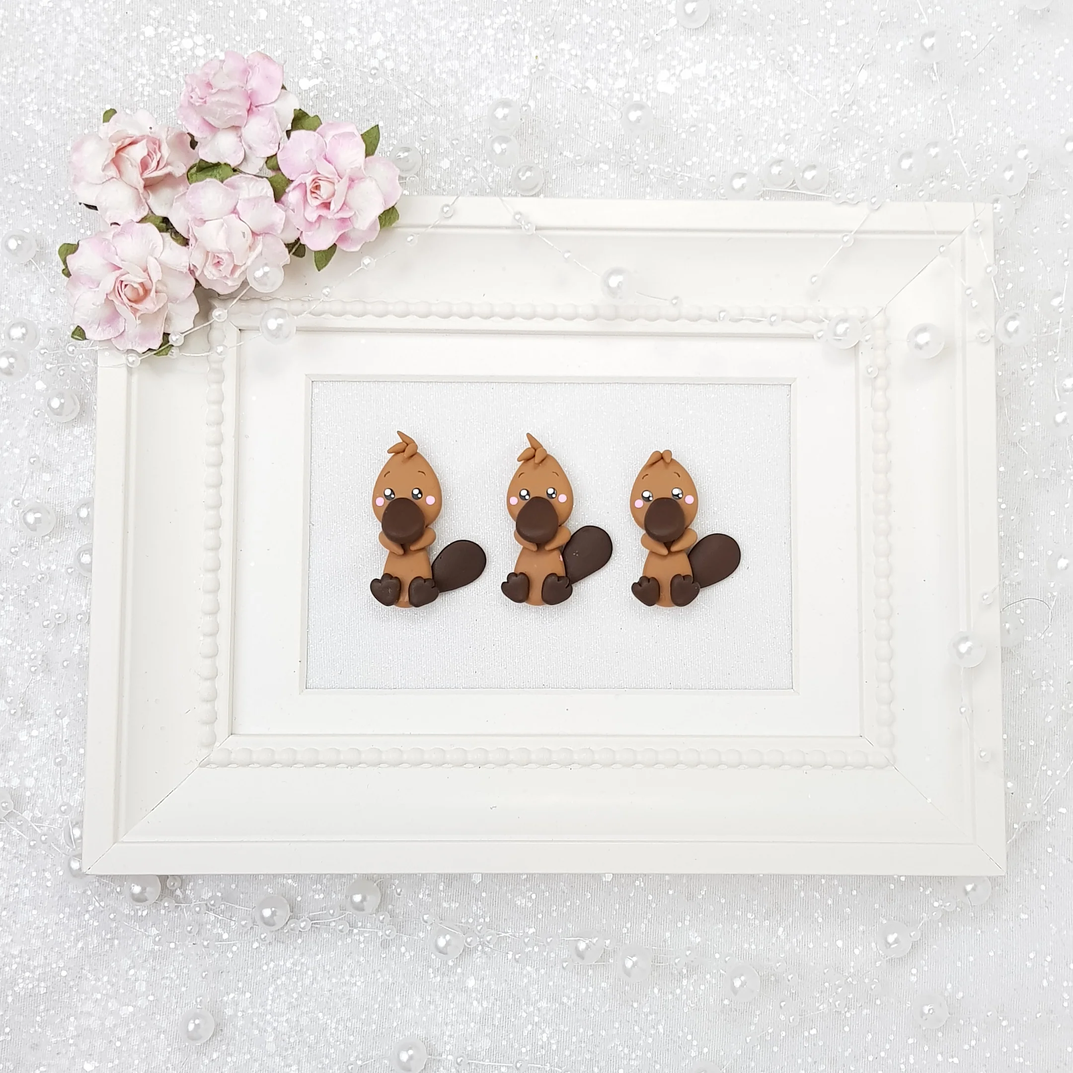 The Cute platypus - Embellishment Clay Bow Centre