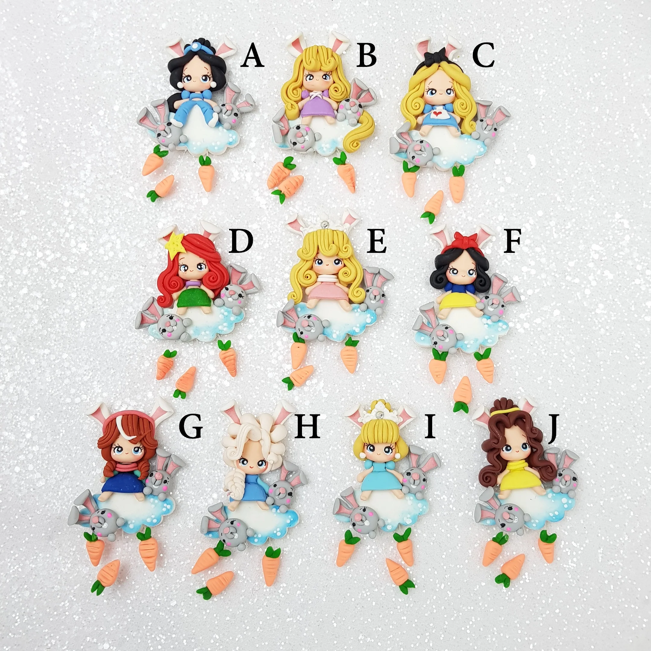 The Easter Princesses - Embellishment Clay Bow Centre