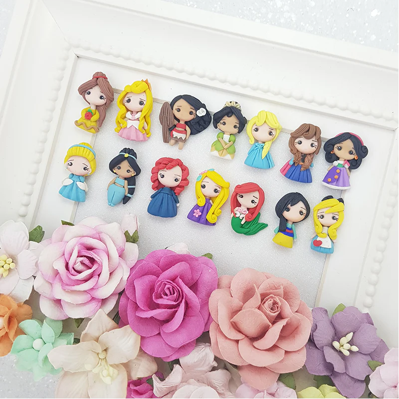 The mini princess - Handmade Flatback Clay Bow Centre - Image 2