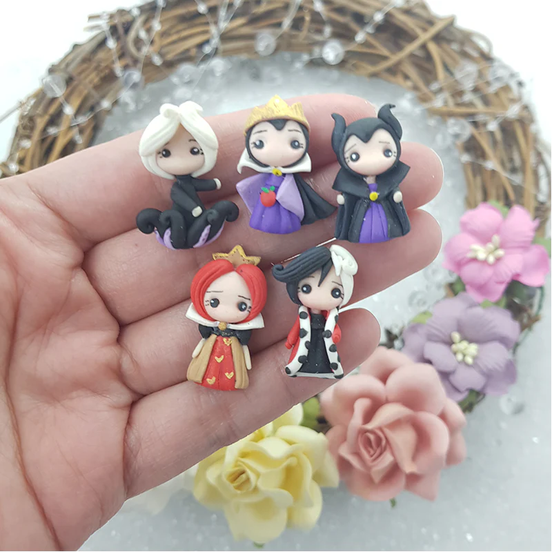 The villain women - Handmade Flatback Clay Bow Centre