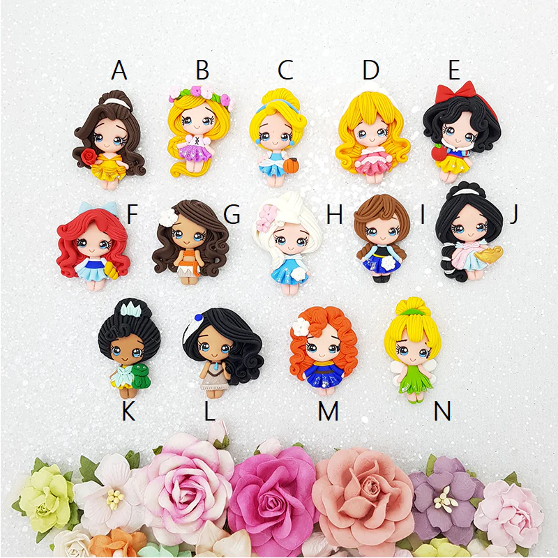 Toddler princess - Embellishment Clay Bow Centre