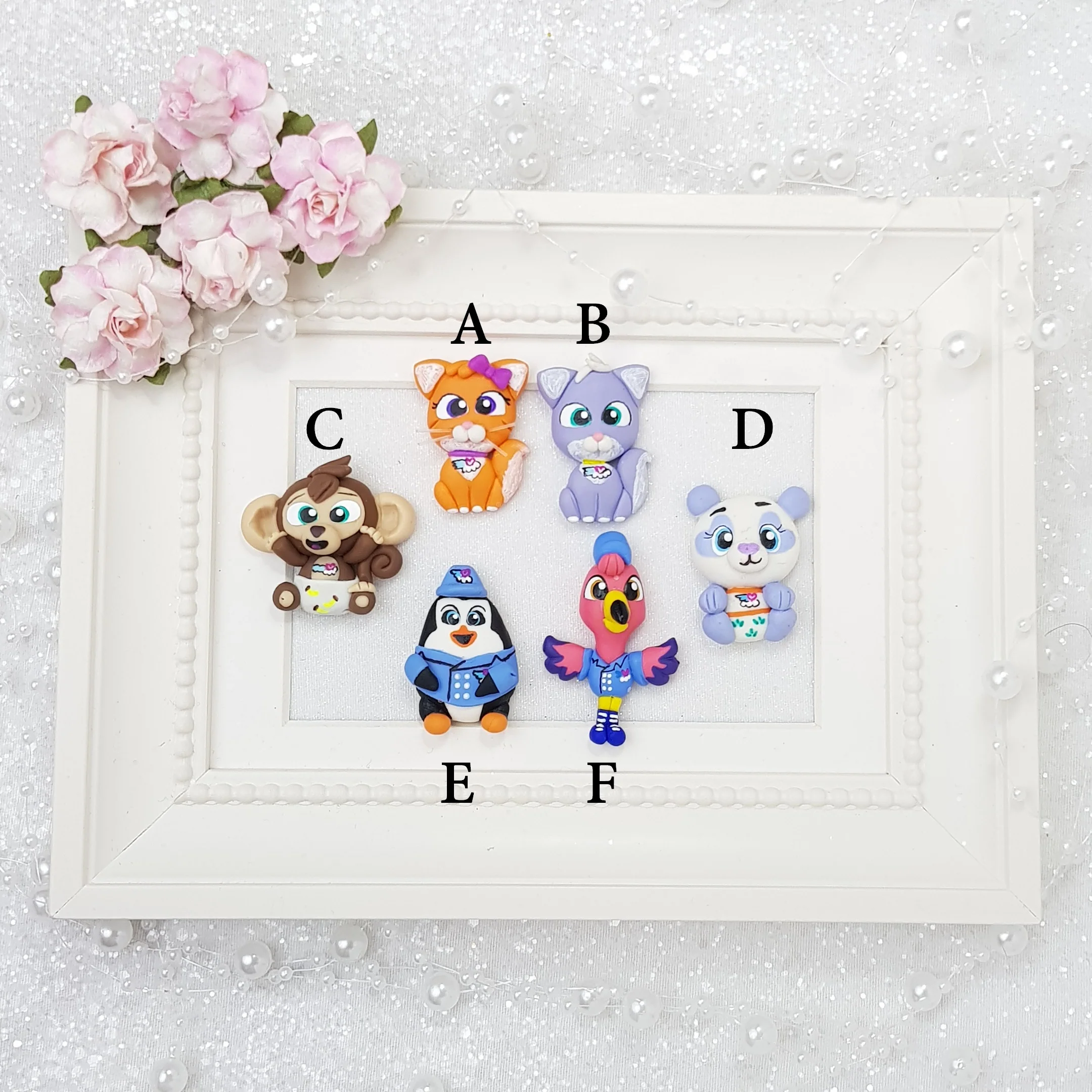 Baby Animal Friends - Embellishment Clay Bow Centre