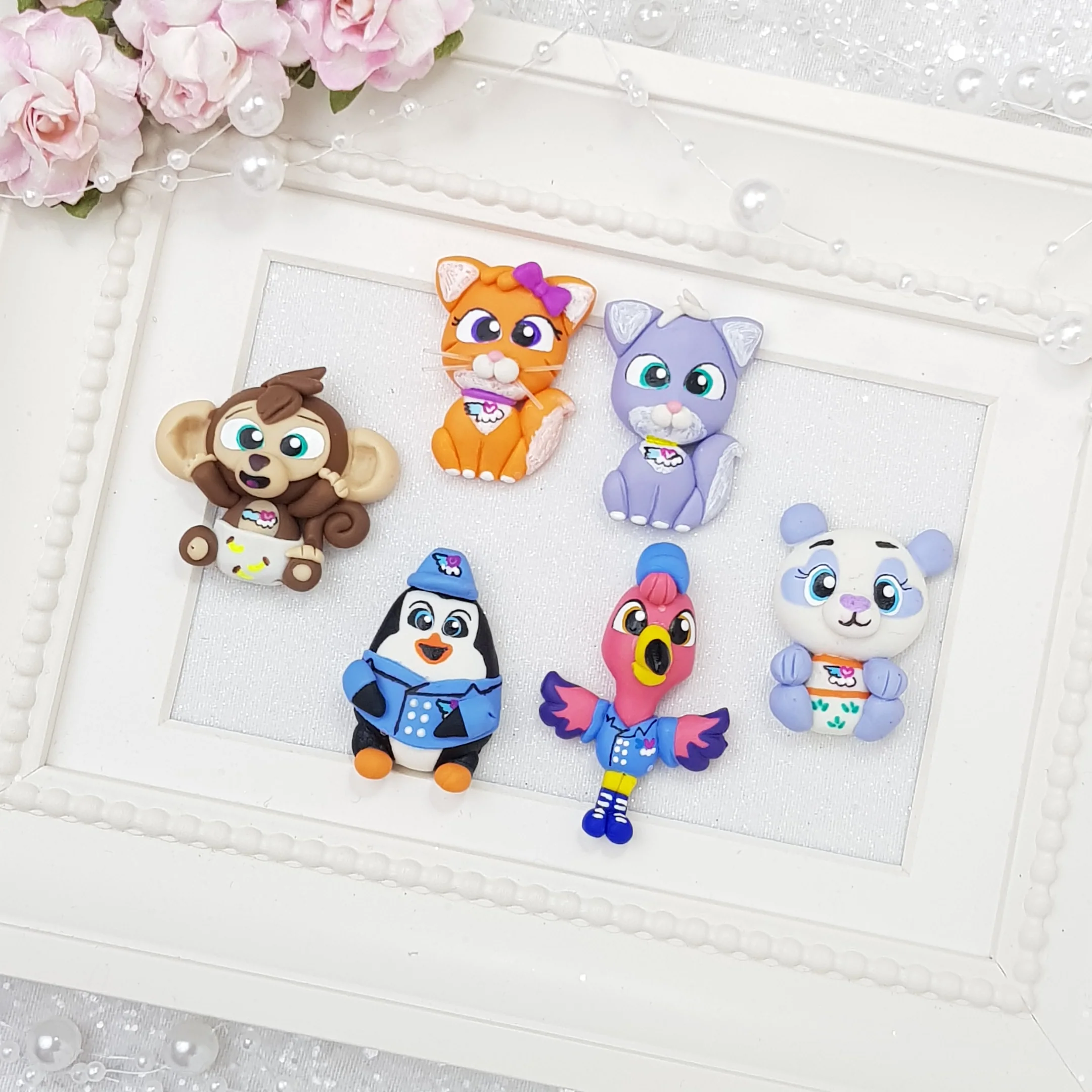 Baby Animal Friends - Embellishment Clay Bow Centre - Image 2