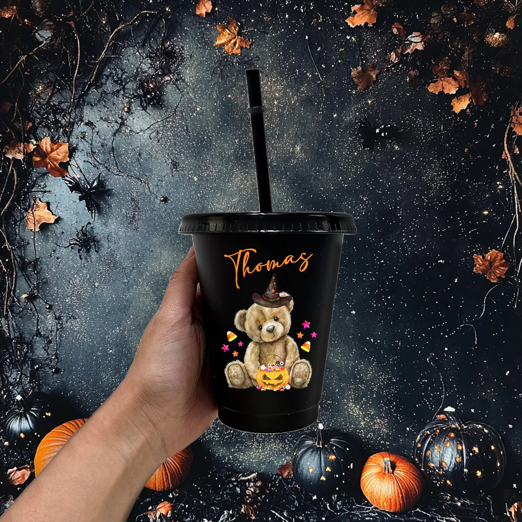 Trick or treat bear orange - CHOOSE UV DTF decal - DTF Transfer - Image 2