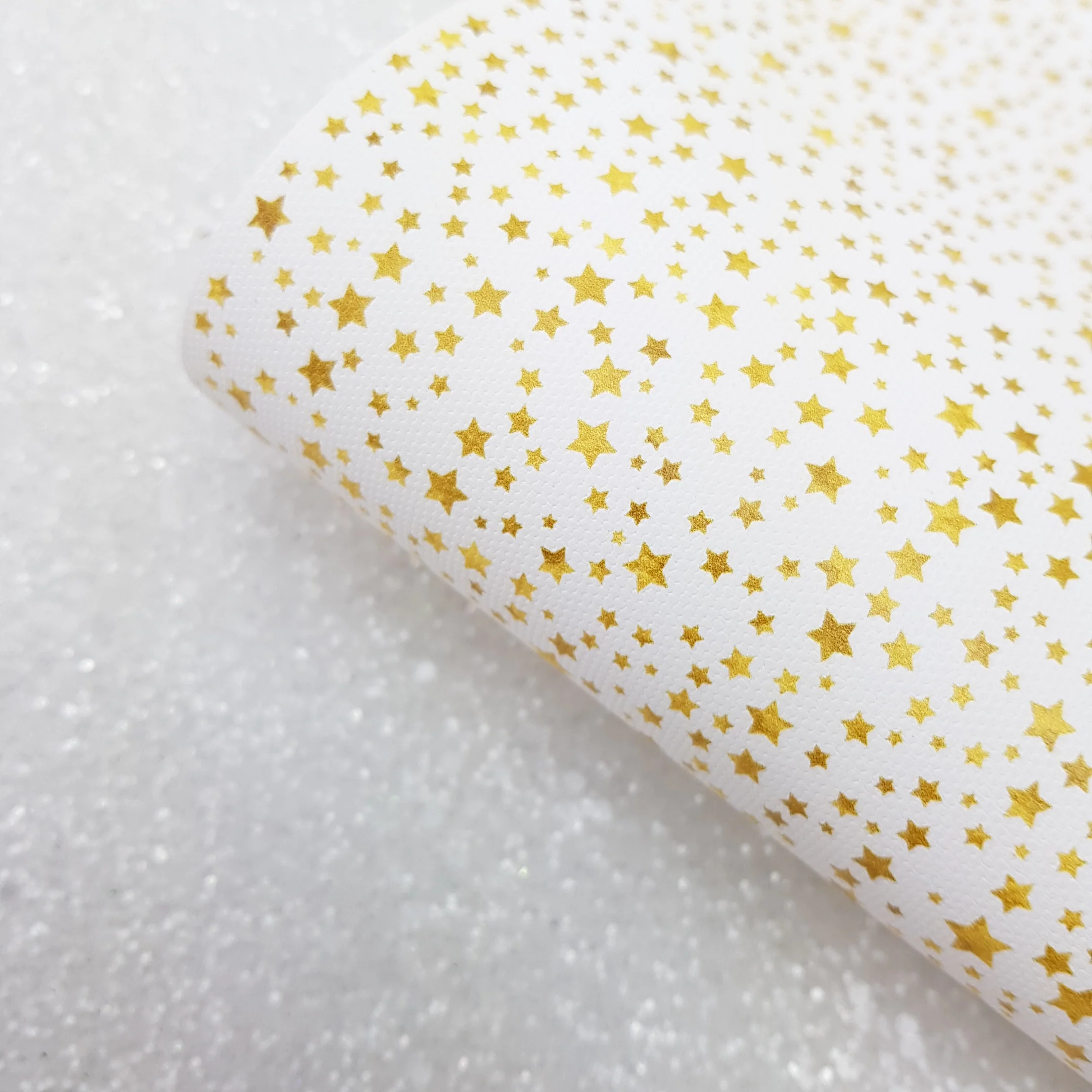 Twinkle stars - Pu faux Leather vinyl - canvas - choose Fabric material Sheets - Image 2