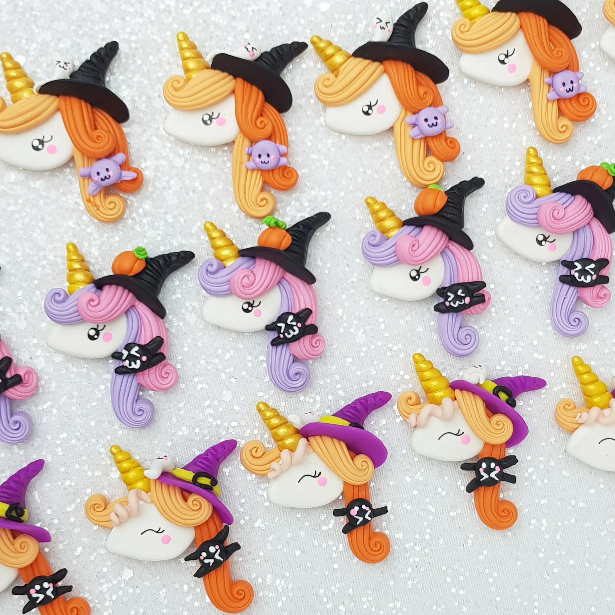 Unicorn Head - Embellishment Clay Bow Centre