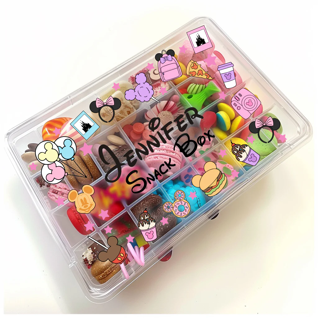 UV DTF for snack box -  treat box - football , travel snack , princess snack - Image 8