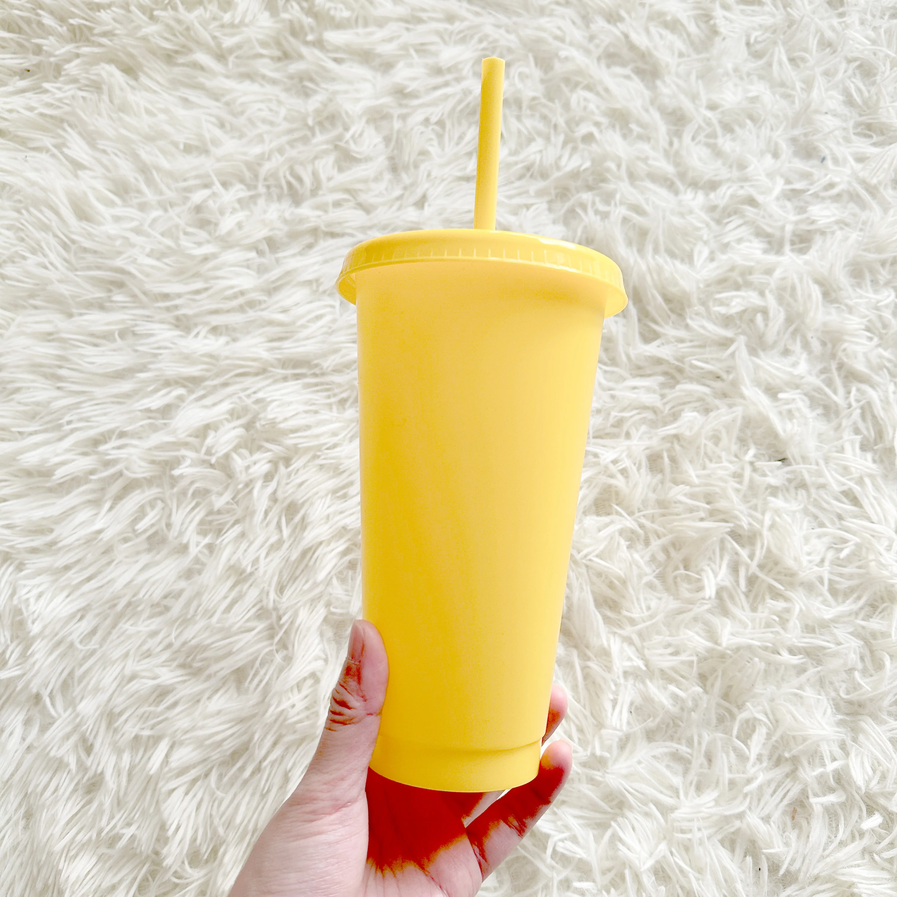 Yellow - Solid colour Cold cup 24oz